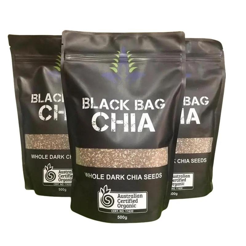 Túi 500g Hạt Chia Đen Úc - Hạt Chia Đen hữu cơ Black Bag 500g Food