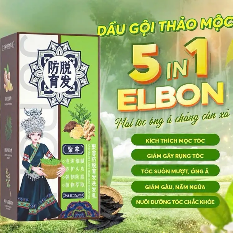 Combo 2 hộp = 20 gói dầu gội hỗ trợ kích mọc tóc , mềm mượt , giảm gầu , giảm gẫy rụng tóc  Hỗ trợ giữ ấm da đầu Chăm Sóc Tóc Nữ 1