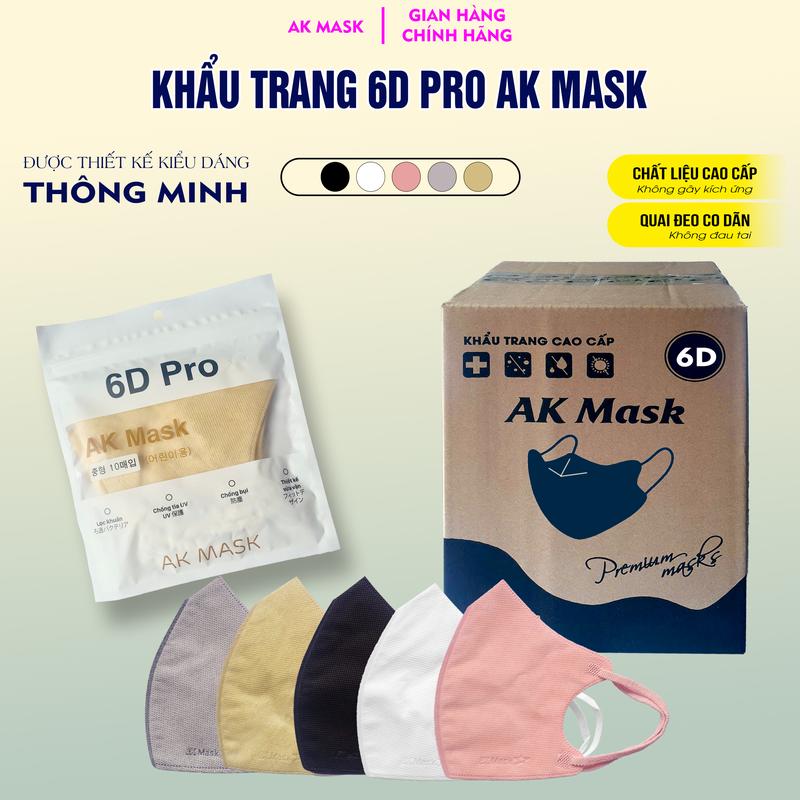 combo 200 chiếc khẩu trang AK MASK 6D PRO mẫu mới cao cấp 1