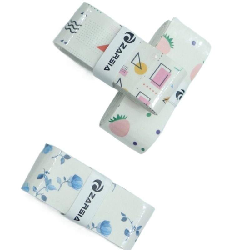 Product Introduction of Badminton Accessories 3D Printing Grip Sweat Band Sticky Skidproof Badminton Grip Tape Anti Slip Cute Fishing Rod Grip Cover Badminton Racket 10