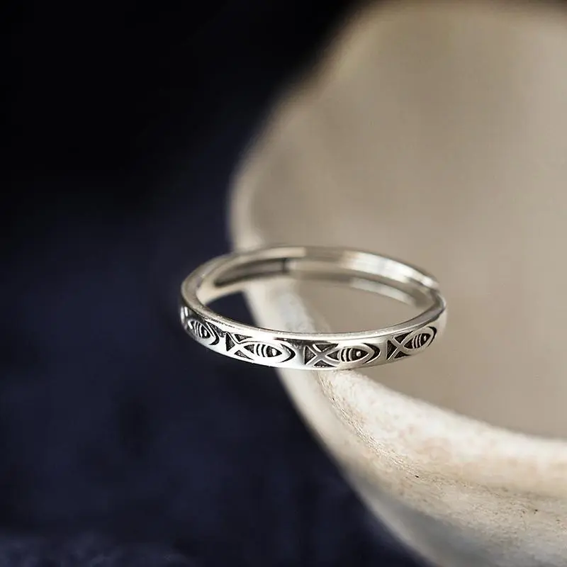 Ring for Women, Good Luck Fish Ring for Men, Ins Couple Style, Index Finger Ring