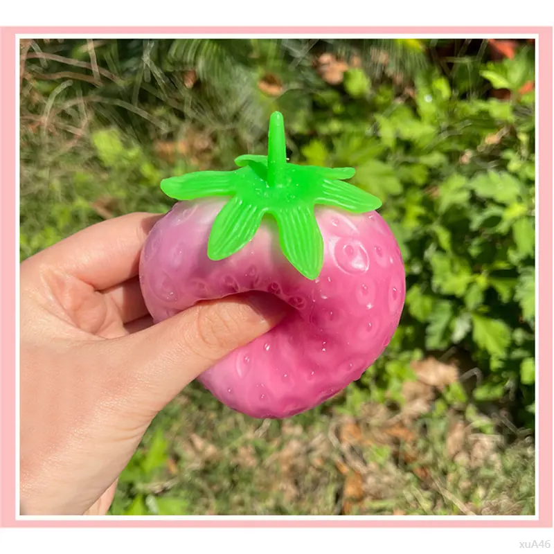 【Bán Sỉ】 ( QUẢ DÂU MOCHI ĐỔI MẦU ) Trái Dâu Đồ Chơi Giải Nén Đổi màu 【sieuthitumo】[HDK]