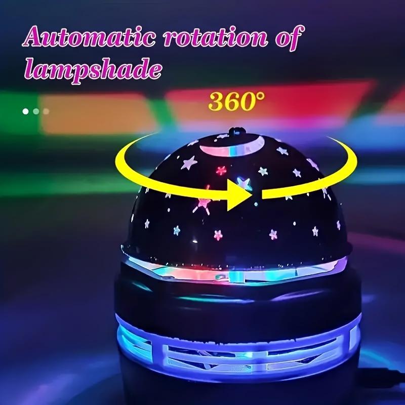Product Introduction of โปรเจ็กเตอร์ดาว USB ใหม่ 1 ชิ้น พร้อมไฟ LED เปลี่ยนสี รวมสายไฟ ไฟดิสโก้บนเวทีแบบพกพา เหมาะสำหรับ KTV เต้นรำ ตกแต่งบรรยากาศ โป๊ะโคมหมุนได้ 360° ทำจากวัสดุ ABS ส่วนประกอบอิเล็กทรอนิกส์ แรงดันไฟใช้งาน ≤36V 0