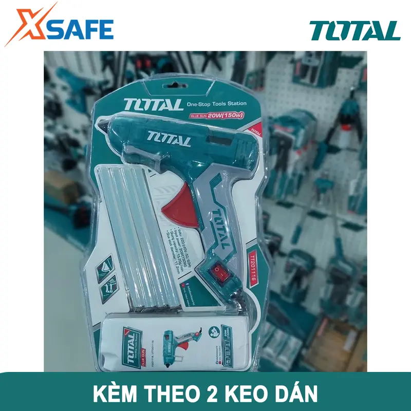 Máy bắn keo 150W Total, dụng cụ dán keo nến 11.2mm, kèm 4 cây keo, làm đồ handmade, thủ công 1