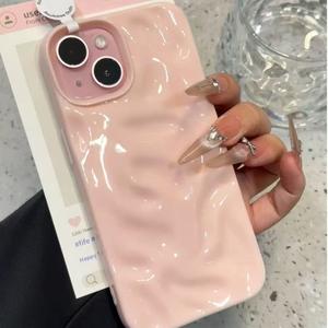 Minimalist Solid Color Wrinkle iPhone 16 Pro Case 11 Apple 15/14 Meteorite Pattern 13 Niche 12 Shockproof XR