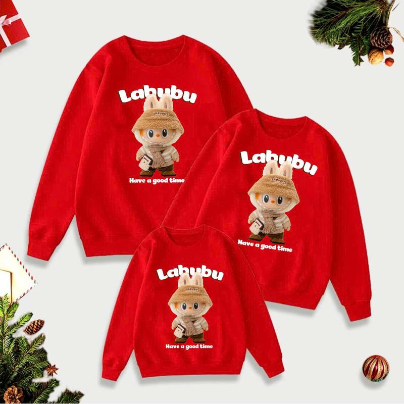 áo nỉ gia đình 3 người, áo SWEATER LABUBU gia đình chất đẹp, áo nỉ đôi gia đình -ĐỒNG PHỤC ANH NGA Nữ Women Top Jacket Thun 1