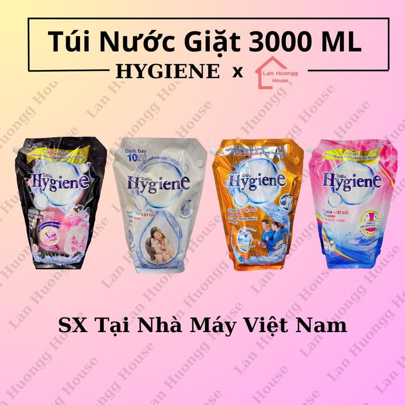   SX tại VN  Túi Nước Giặt Hygiene 3000ml Làm Sạch Làm Thơm 