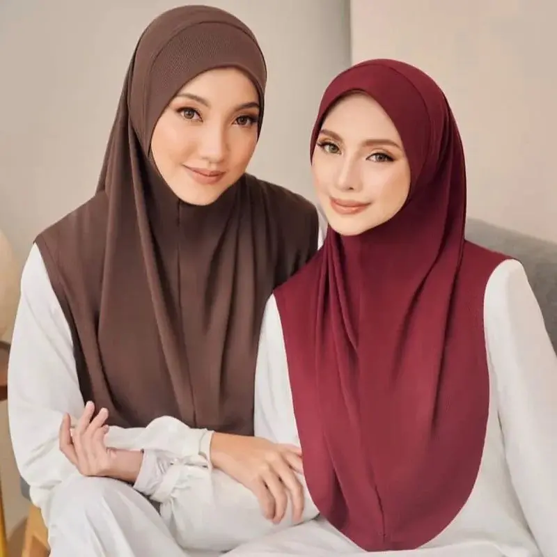 Modal Hijab Jersey Hijabs for Women Hijab Turban Arab Headgear Double Round Headscarf Bonnet Hijab  Turbante Feminino Para Festa tudung  labuh gold summer instant hijab