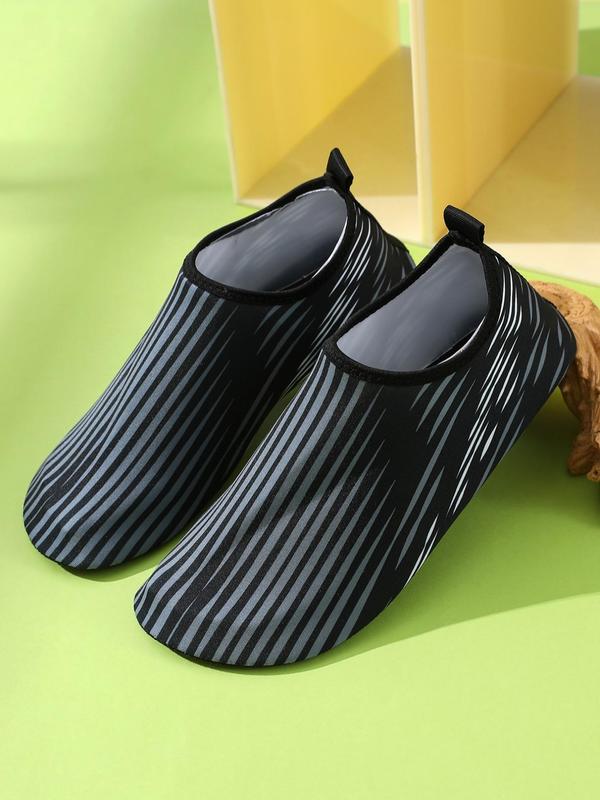 Men's Letter/Striped/Geometric Pattern Slip on Beach Shoes, Non-slip Breathable Comfortable Sports Shoes, 2024 Summer Water Shoes Aqua Shoes, 2024 Summer Water Shoes Aqua Shoes, Beach Shoes for Men 2