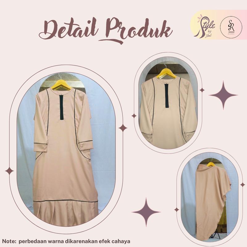 alikadara syar'i// gamis remaja perempuan2025// gamis set kerudung// gamis anak lebaran 2025/ baju  muslim  tanggung/ baju anak lebaran 2025 4
