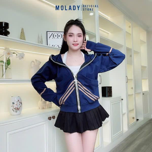 Product Introduction of Áo Khoác Nỉ Nữ MOLADY K432 Có Nón Thiết Kế Khoá Kéo Tiện Lợi Top Jacket 28