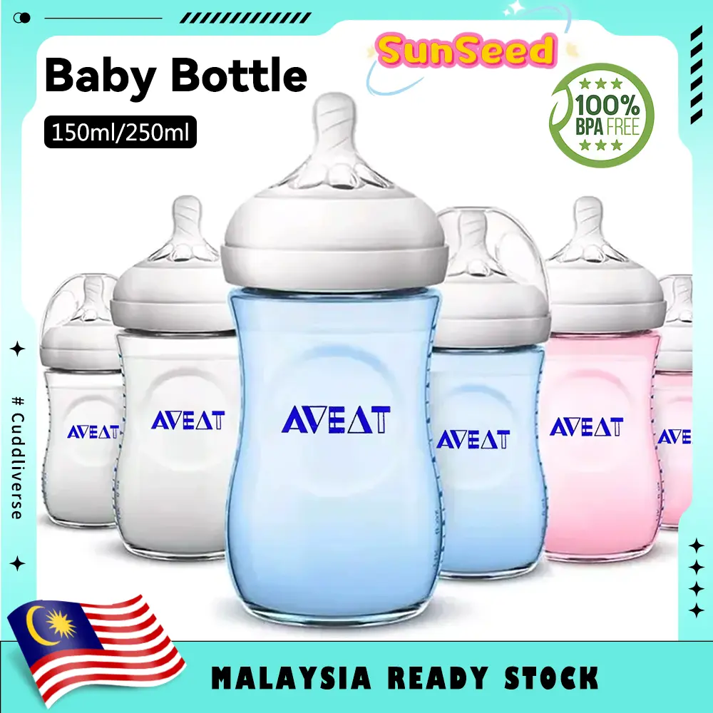 150ml/250ml Avent baby bottle,   wide diameter baby bottle, anti-choking, anti-drop and leak-proof baby bottle.