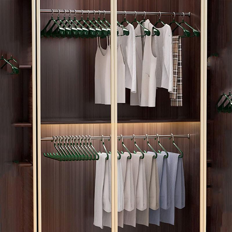 Product Introduction of Non-slip Clothes Hanger, 10pcs Portable Hanger Organizer Rack for Closet Laundry Dry Cleaning Room, Pants, Skirts, Shorts, Towels 8