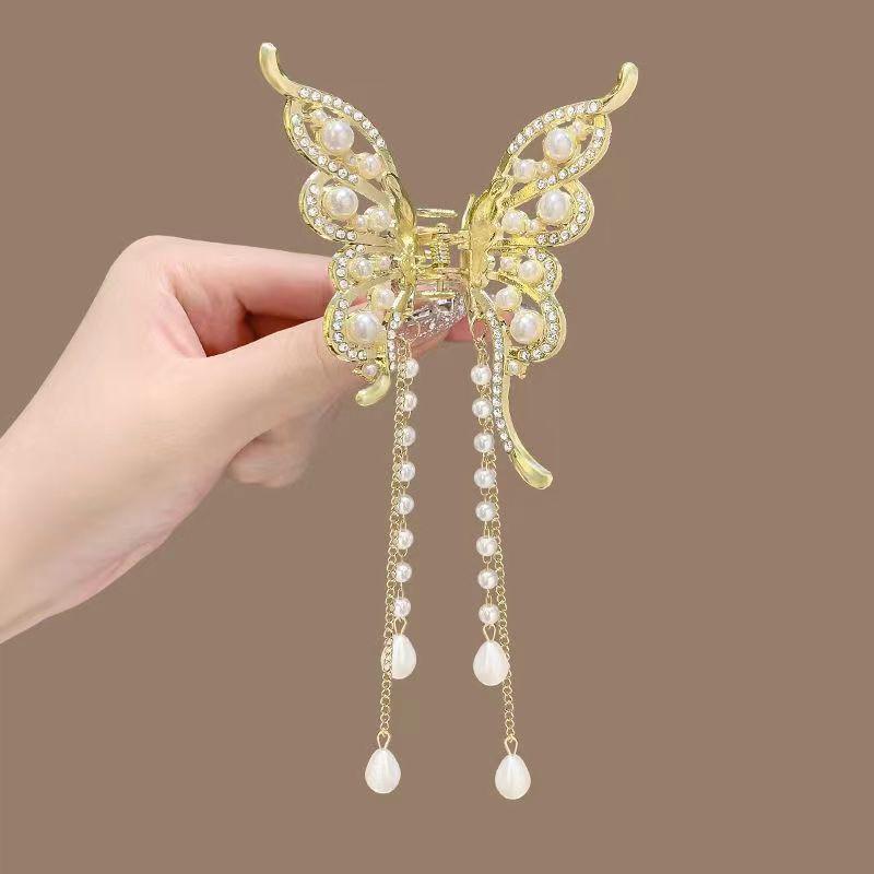 Kẹp Tóc Càng Cua Viền Bướm, Thiết Kế Tinh Tế Phong Cách Hàn Quốc, Thích Hợp Cho Tóc Đuôi Ngựa Và Tóc Bện, Kẹp Tóc, Cho Bé Gái, Với cài tóc Kim Loại Cua, Tuyệt Vời Làm Quà Tặng 7