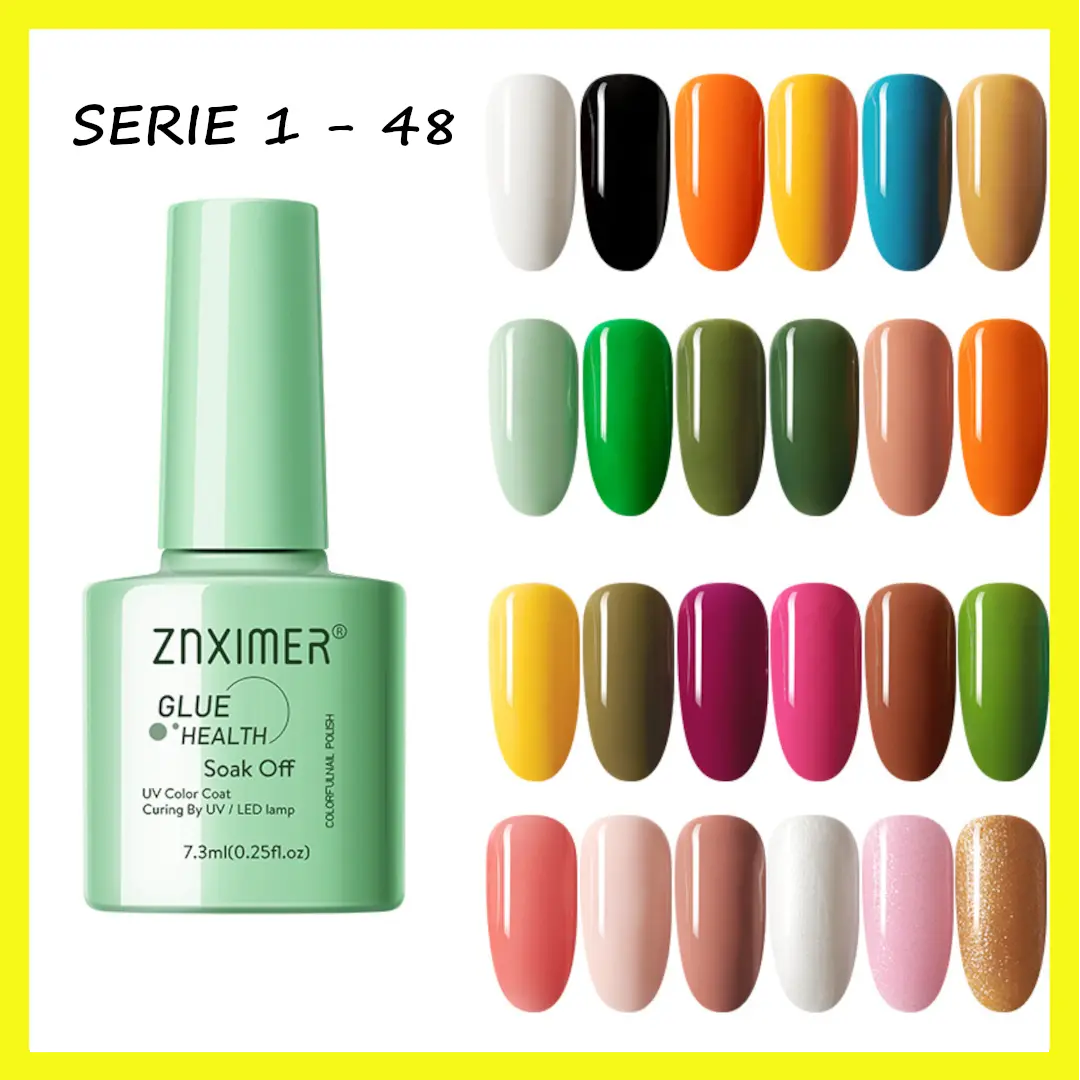 ZNXIMER Kutek Kuku Glue Health Soak Off Gel Halal UV Color Coat 7.3ml Cat eyes Gel Nail Polish cat kuku / kutek UV ximer KU006