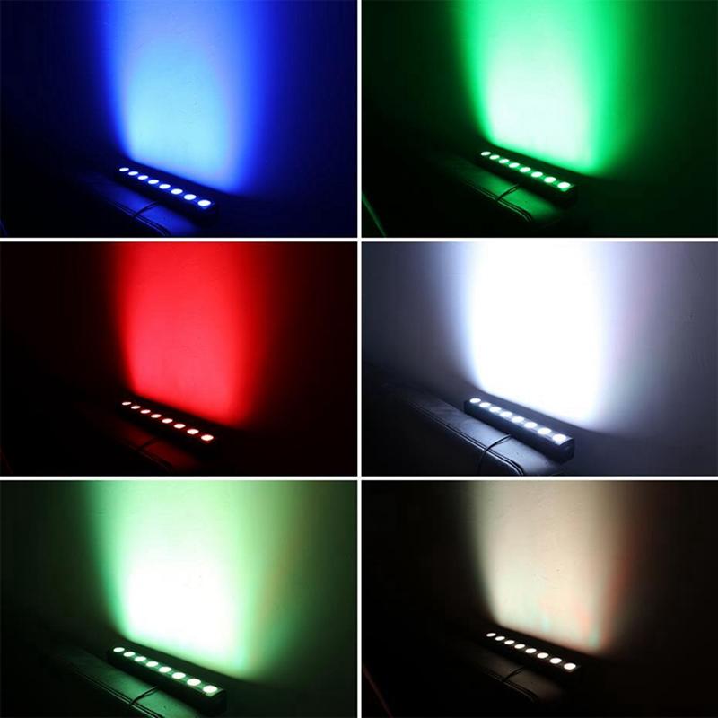 8 LED RGBW 4IN1 DMX Wall Wash Lamp DJ Disco Party Par Stage Light Effect for Dance Bar Holiday Decorate 5
