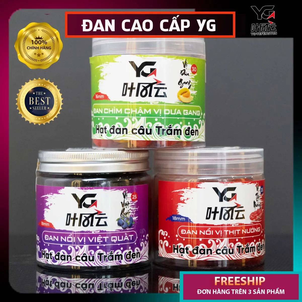 YG  - Hạt Đan Câu Cá YG - Hạt đan silicon chất lượng cao, nhẹ, bền, kèm theo hương liệu đặc biệt giúp hương thơm lâu, thu hút cá, tăng tỉ lệ đóng cá