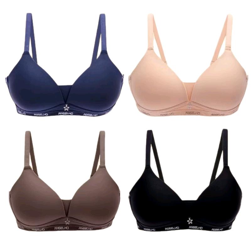 Áo lót Su đệm mỏng không gọng mã 3285 size 36-40 Nữ Bra Women lá bigsize ngực ko độn - thupham màu nude Nhung Voi Nhung Voi bodolot nuqb Đen nâng aolottan hinh