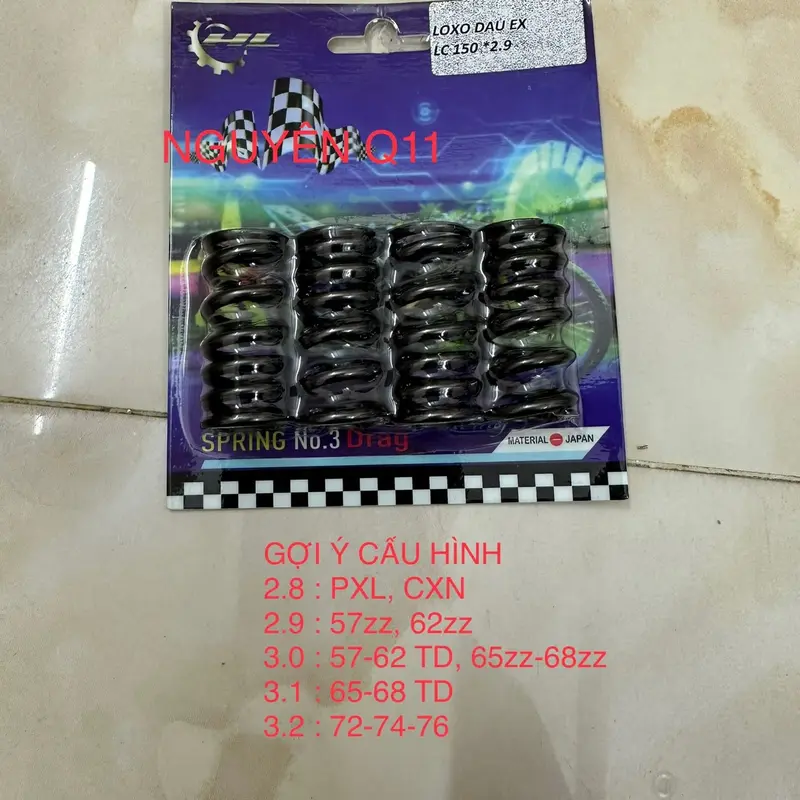 LOXO ĐẦU THÉP NHẬT CKHL CHO EX150 ĐỦ SIZE 2.8 2.9 3.0 3.1 3.2 2