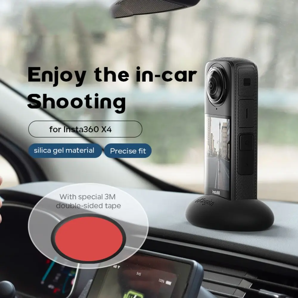 Holder Silicone Car Base New Silicone Support Desktop Holder Action Camera Accessories Mount Stand for Insta360 X4 Lens Smartphone