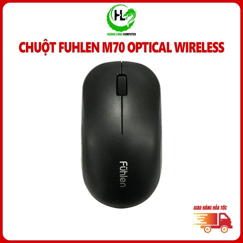 Chuột Không Dây Fuhlen M70 Optical Wireless Màu Đen, Ergonomic, DPI 1000 Nhỏ Gọn Văn Phòng Bảo Hành 12 Tháng