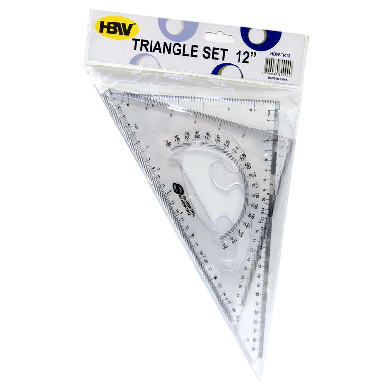 HBW Triangle Ruler Set (12