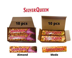 Silverqueen 52 gram dahulu 55 / 58 gram isi 10 pcs All variant MEDE/ ALMOND/ DARK/ WHITE/ BERRY