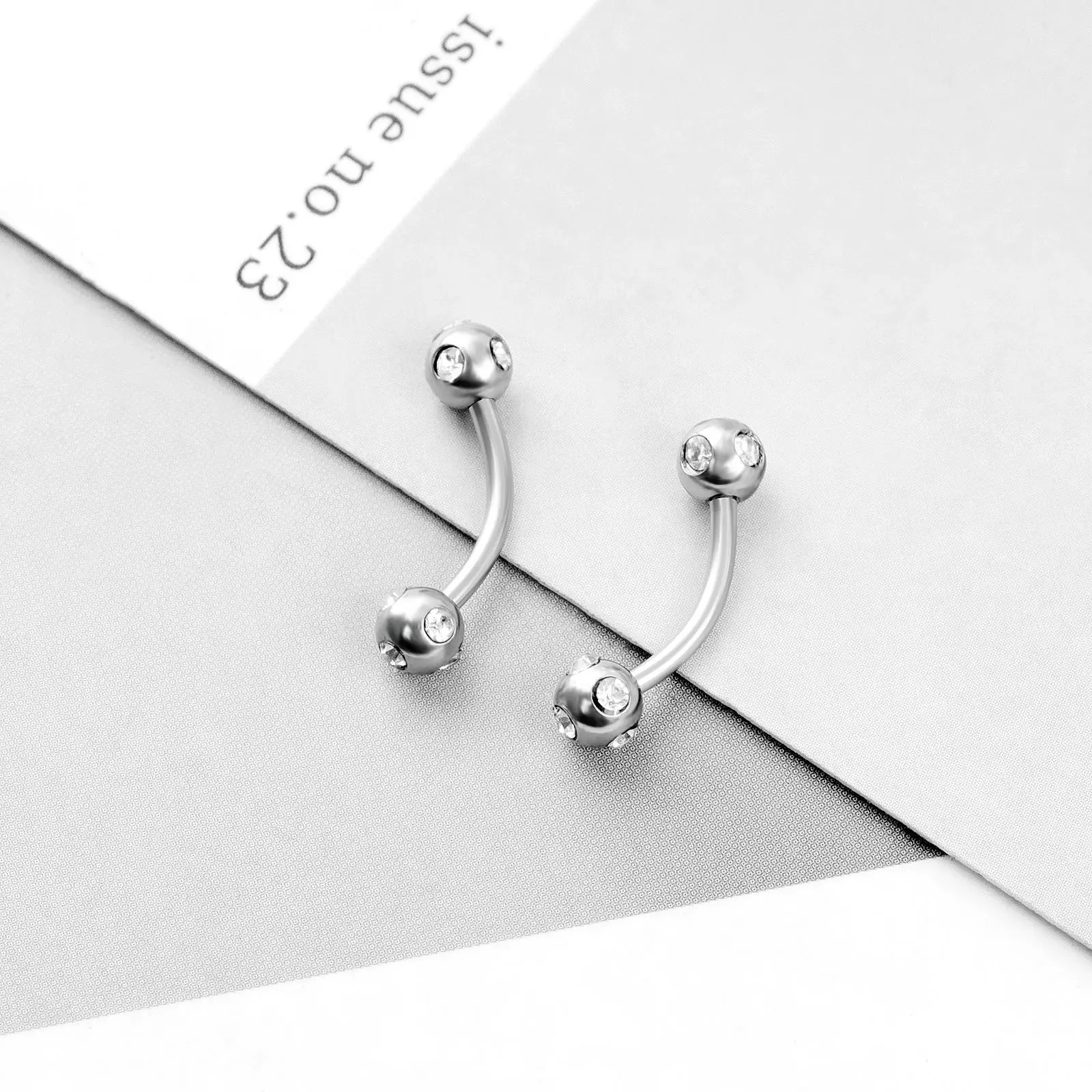 316 Stainless Steel with s Belly Button Ring Eyebrow Stud Dumbbell Models Personalized Jewelry