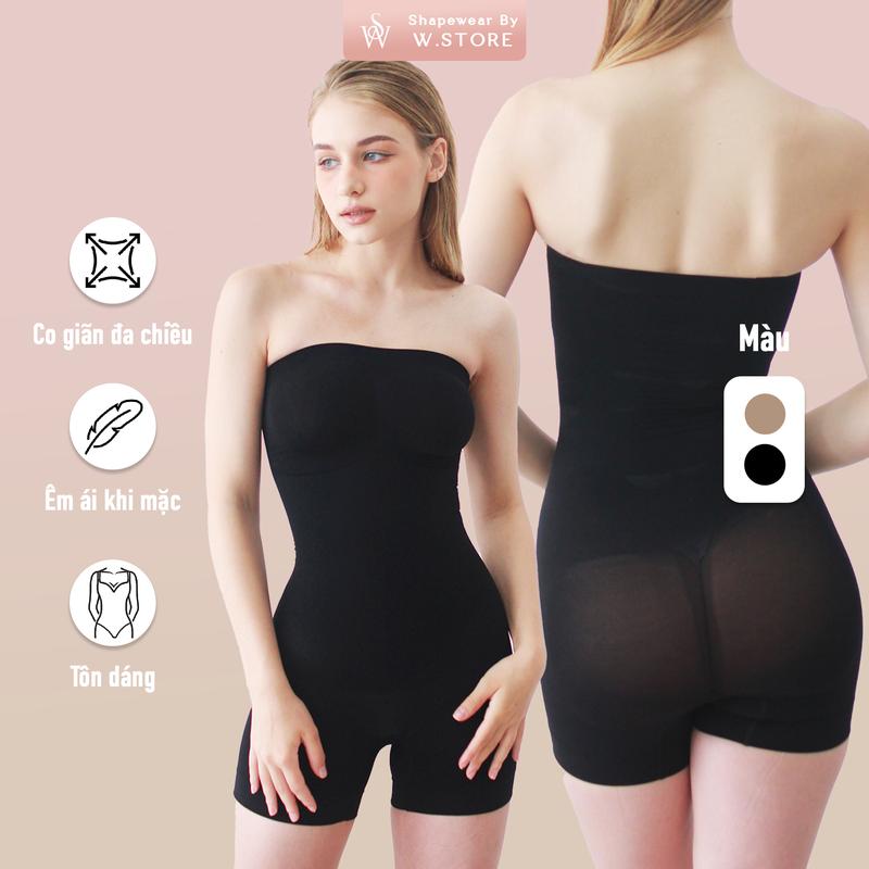 [ELLIE]  Shapewear Jumpsuit WSTORE - Áo Liền Quần Toàn Thân -  Mặc Lót Trong Quần Áo, Đầm Ôm 2 Dây, Cúp Quây - Shapewear by W.Store - KHÔNG KÈM QUẦN/CHÂN VÁY
