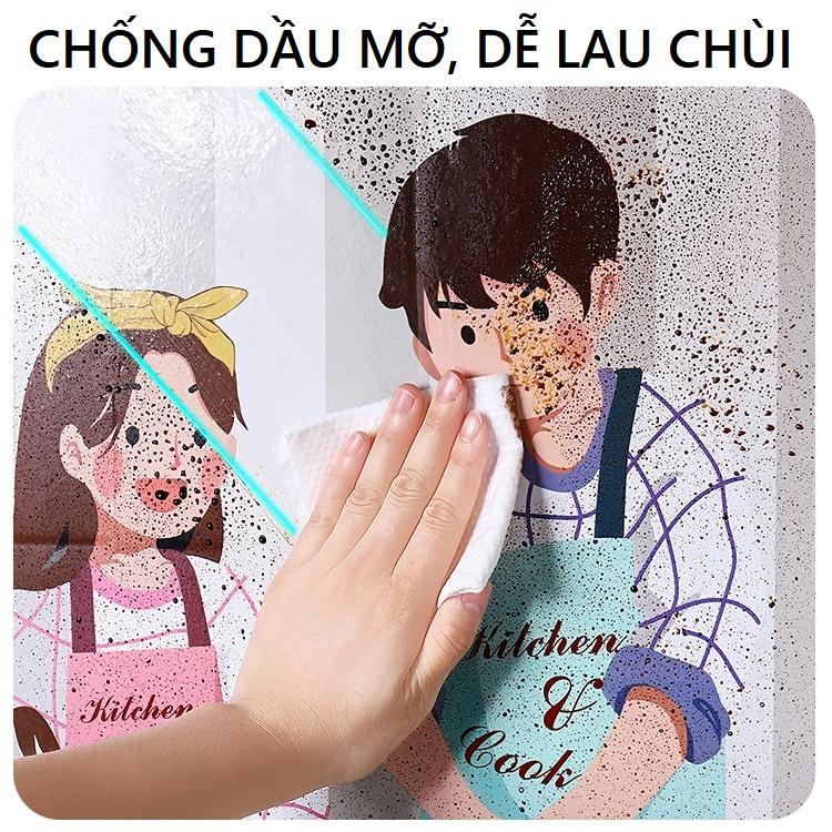 Tranh dán bếp chống dầu mỡ 60x90cm chịu nhiệt, giấy decal trang trí Decor Phòng bếp nhiều mẫu 3
