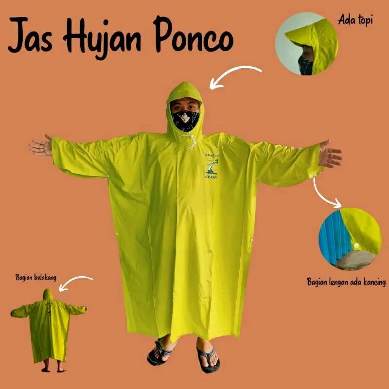 jas hujan cap kapak original dewasa all size karet tebal