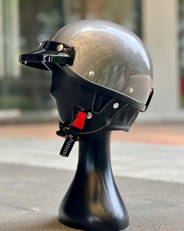  Mũ Bảo Hiểm Napoli N179 Retro Nhật Bản Đen Freesize 55-58cm - Helmet 