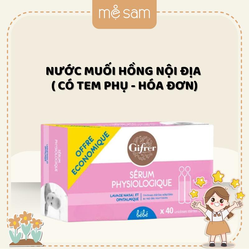 DATE 10.2026 Nước muối Hồng Physiodose Gifrer Pháp nội địa có tem phụ - hóa đơn