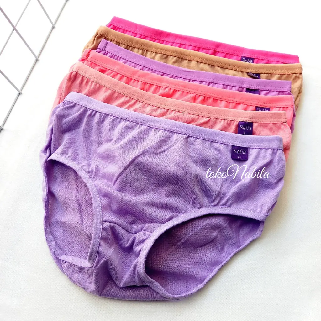 6PCS CD Celana Dalam Wanita Dewasa Polos | PROMO MURAH | Size M-L-XL-XXL