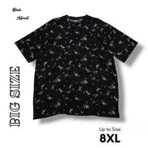 Kaos BIG SIZE JUMBO 3XL 4XL 5XL 6XL 7XL 8XL | Kaos Motif Printing Baju Katun Combed Lengan Pendek Keren Distro