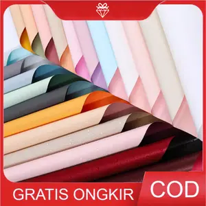 1LEMBAR Korean Wrapping Bicolor Pastel - Cellophane Buket Bunga W012 Hampers