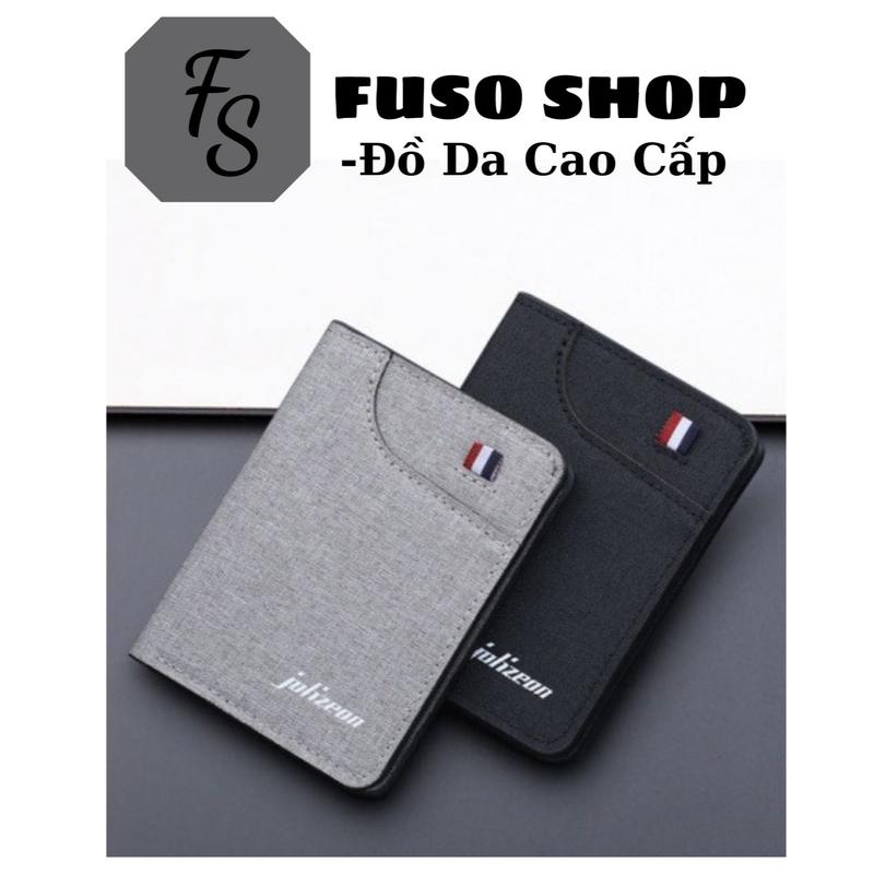 Vi nam mini bỏ túi dáng đứng vải canvas chống thấm nước chính hãng JOLIJEON Nhiều Ngăn Hình Chữ Nhật Wallet bop vaicanvas