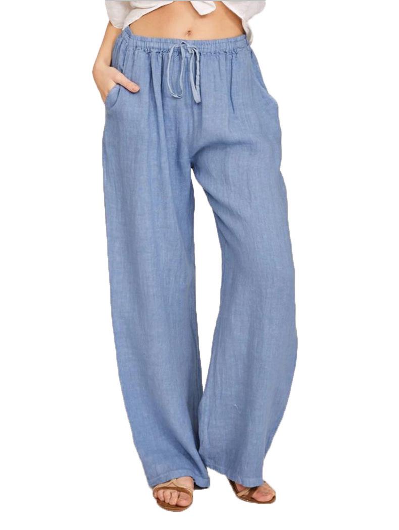 Product Introduction of Rib Flares, Crotchless Pantfashion Women's Clothingfashion Women's Women's New plus Size Loose Cotton Linen Women's Casual Pants Comfort Fabric Womenswear Bottoms Customized Evening Gorgeous Overall 16