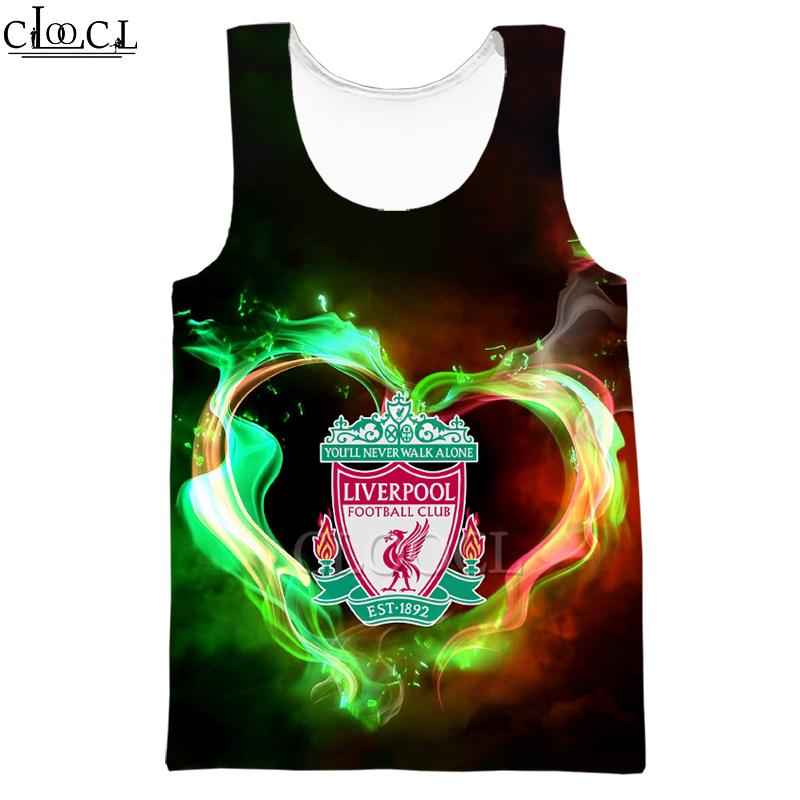 CLOOCL Liverpool League Logo 3D Printing Casual Vest Summer Men and Women  Team logo sleeveless vest, classic red design, a must-have for L.F.C.fans 1