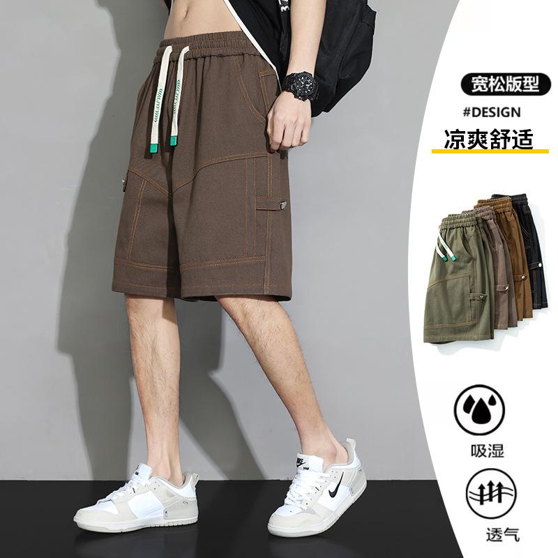 Shorts Men's Summer Wear Pure Cotton Thin Workwear Fifth Pants Men Fashion Brands Loose plus Size Sports and Leisure Pants 0
