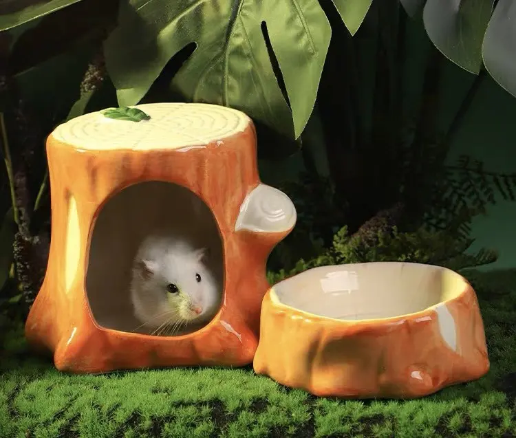 nhà sứ hình quả óc chó, đậu phộng, hạch đào , gốc cây, dừa cho hamster và sóc - T3 PETS SHOP 6
