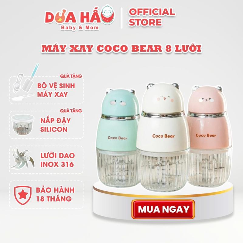 Máy Xay Coco Bear Mimi 8 Lưỡi Dao Chuyên Dụng Cho Bé Ăn Dặm Nhuyễn Shop Dưa Hấu Baby & Mom