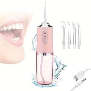 4 in 1 Portable Water Flosser, Teeth Irrigator & 4 Multifunctional Replacement Head, Cordless Water Flossers for Daily Teeth Care, Interdental Cleaner