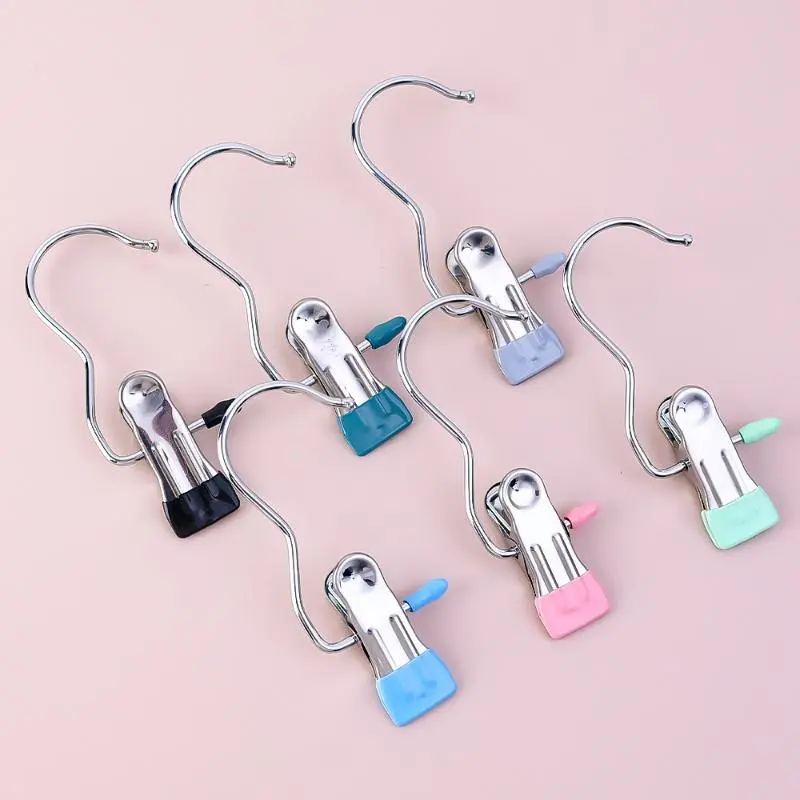 Móc kẹp đa năng chất liệu thép không gỉ, móc treo quần áo đa năng cần thiết trong mọi gia đình. 7
