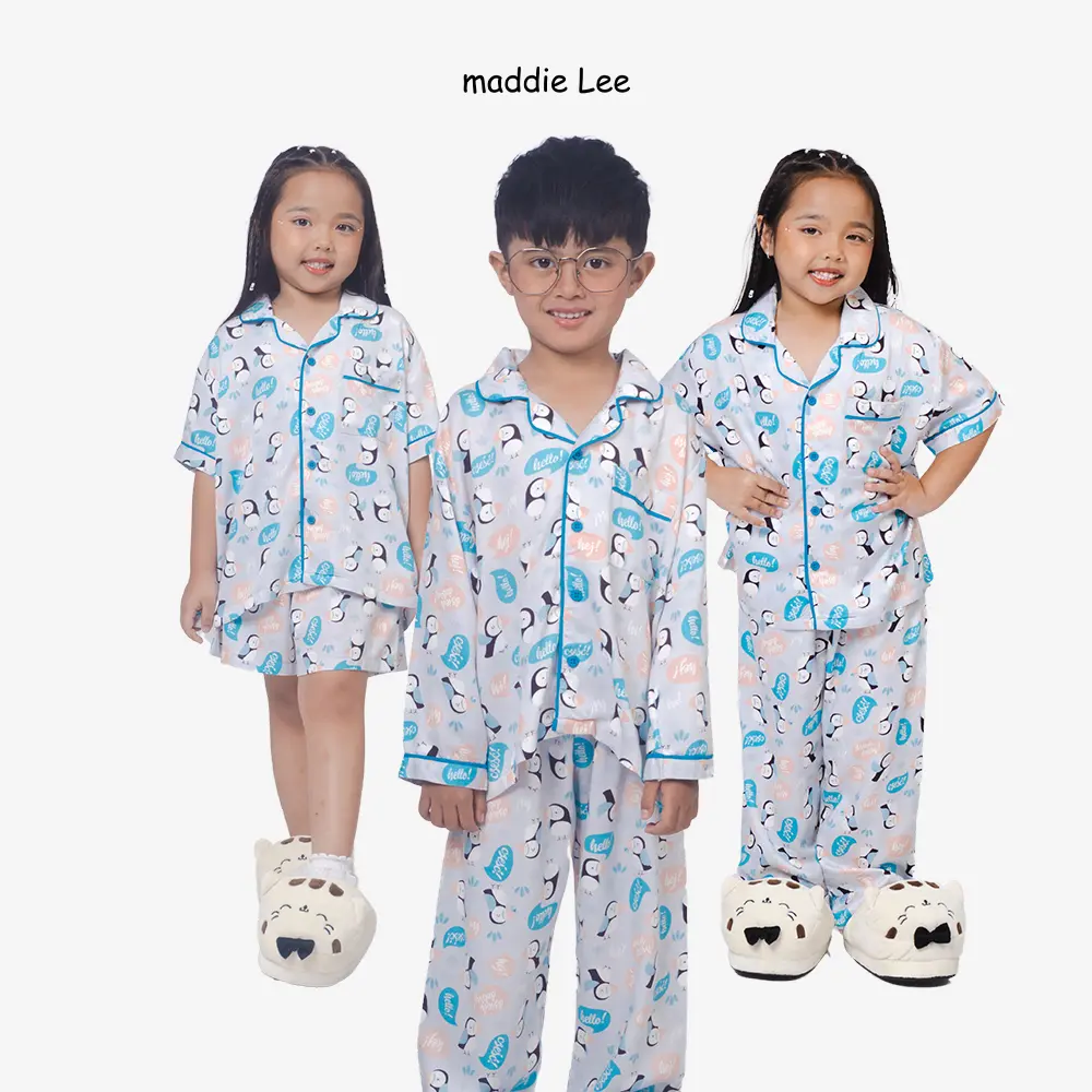 Madddie Lee Kids Piyama Anak Sevin Unisex Hello Penguin