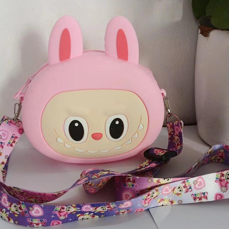 Product Introduction of Labubu Silicone Coin Purse Children's Cartoon Outdoor Crossbody Bag Student Travel with Storage Bag 21