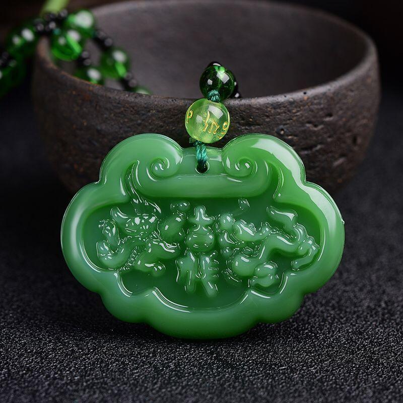 Vòng Cổ Phật Quan Âm, Ngọc Bích Giả Màu Xanh Lá Cây, Cầm Tay Và Phật Di Lặc, Dây Chuyền Áo Len Tỳ Hưu, Mặt Dây Chuyền Khóa Hòa Bình, Đồ Trang Trí Treo Thần Tài, Bán Buôn, Nhà Máy Sản Xuất 5