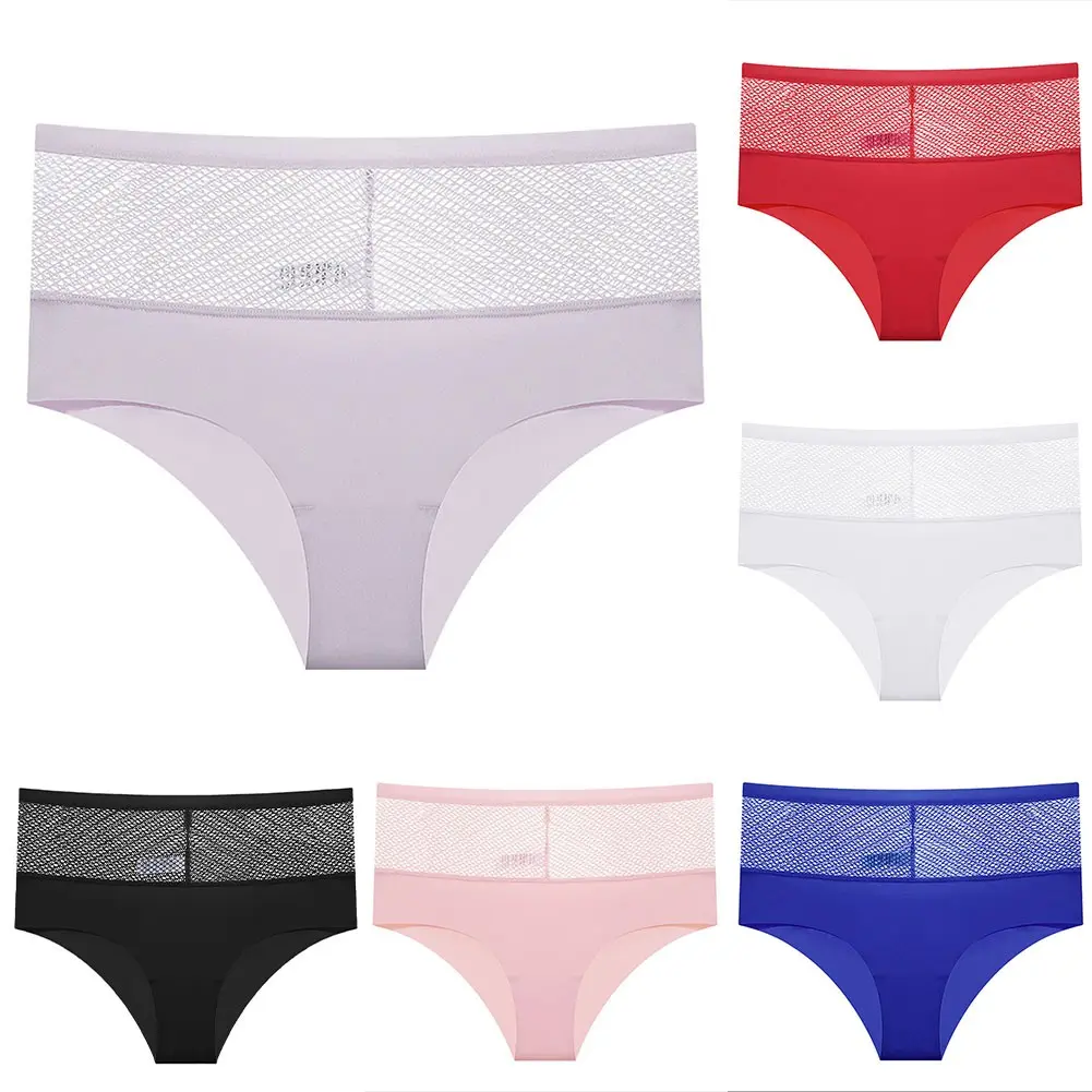 Sexy Mesh Panties Women Transparent Lingerie Hollow Out Briefs Female Intimacy Clothing Womenswear
