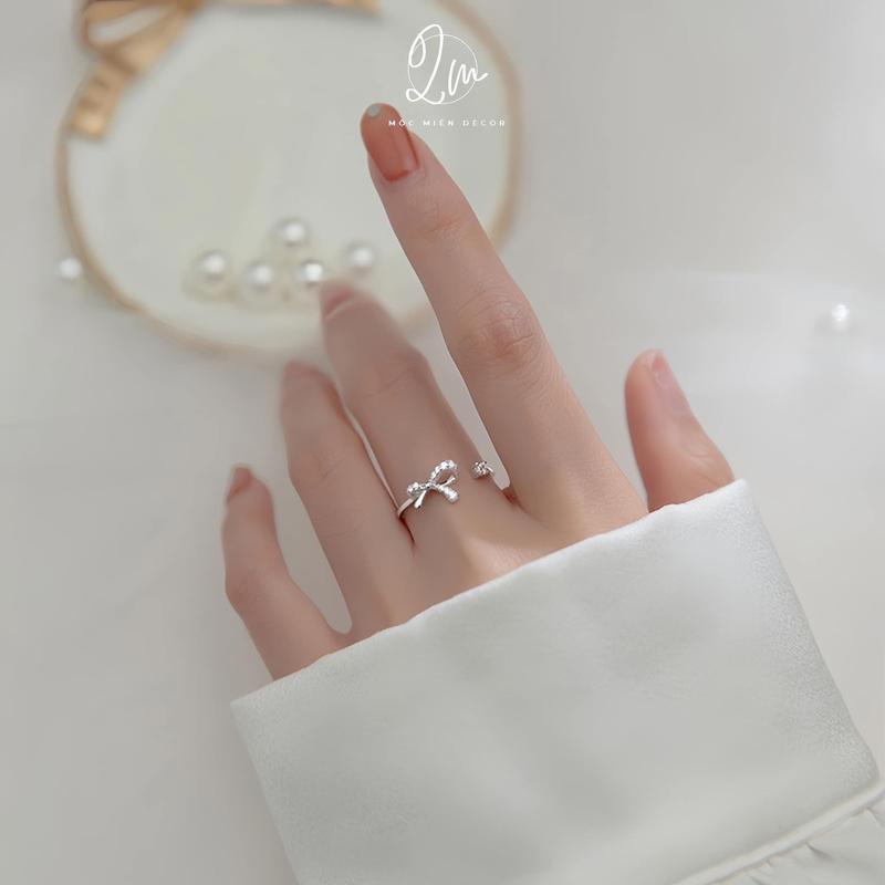 Nhẫn bạc nữ - Bow rings - phụ kiện trang sức 4