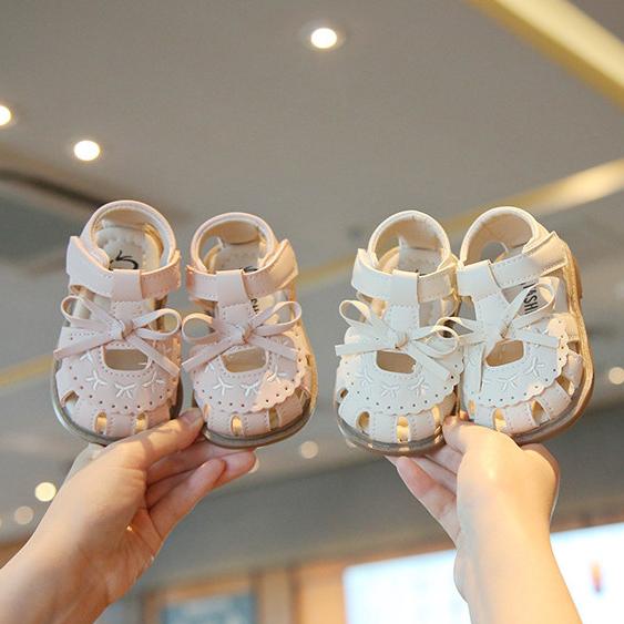  MẪU MỚI_ sẵn hàng Dép rọ tập đi cho bé gái đơn giản xinh xắn mã B33 cho bé sz 15-25 